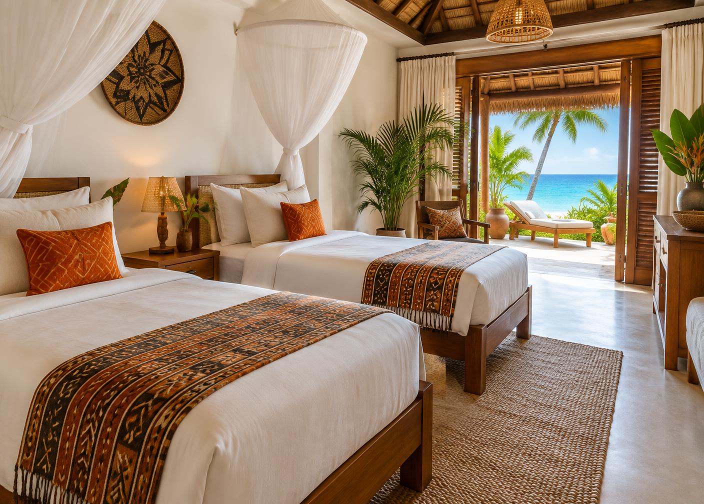 Twin share room in Zanzibar